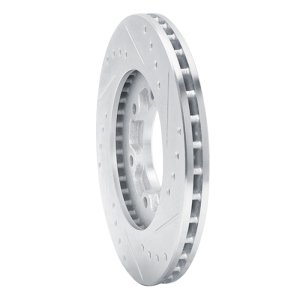 Chevrolet Luv Pickup Brake Rotor (1) - Front Left - R1 Concepts - Drilled & Slotted - Silver - `86-`06